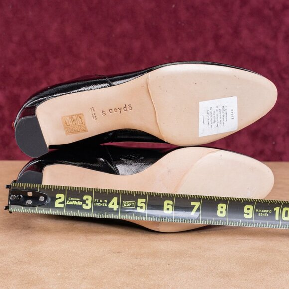 Aeyde Donna Boots Black Patent Leather Square Toe Ankle Boot Sz 9.5 / 40 - Picture 5 of 8